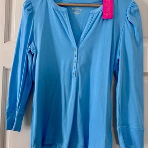 Lilly Pulitzer Sky Blue Long Sleeve Top